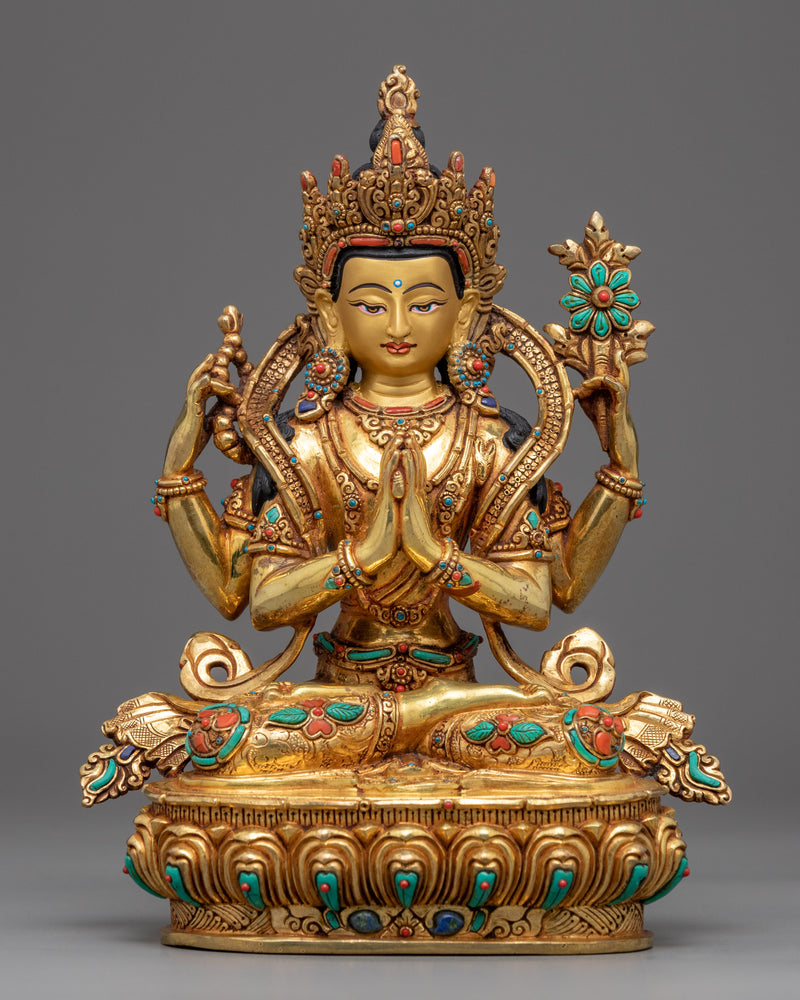 6 Perfections Of The Bodhisattva | Golden Statue Set Of Bodhisattvas