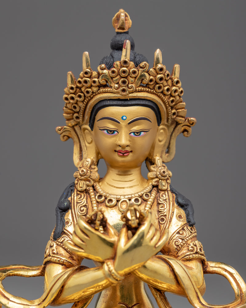 Vajradhara Buddha Statue Copper | 24K Gold Gilded Figurines