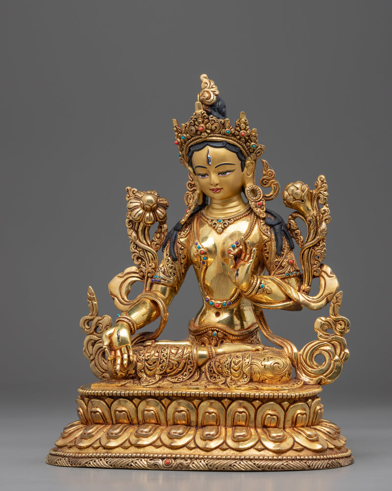Beautiful White Tara Statue | Traditional Himalayan Art
