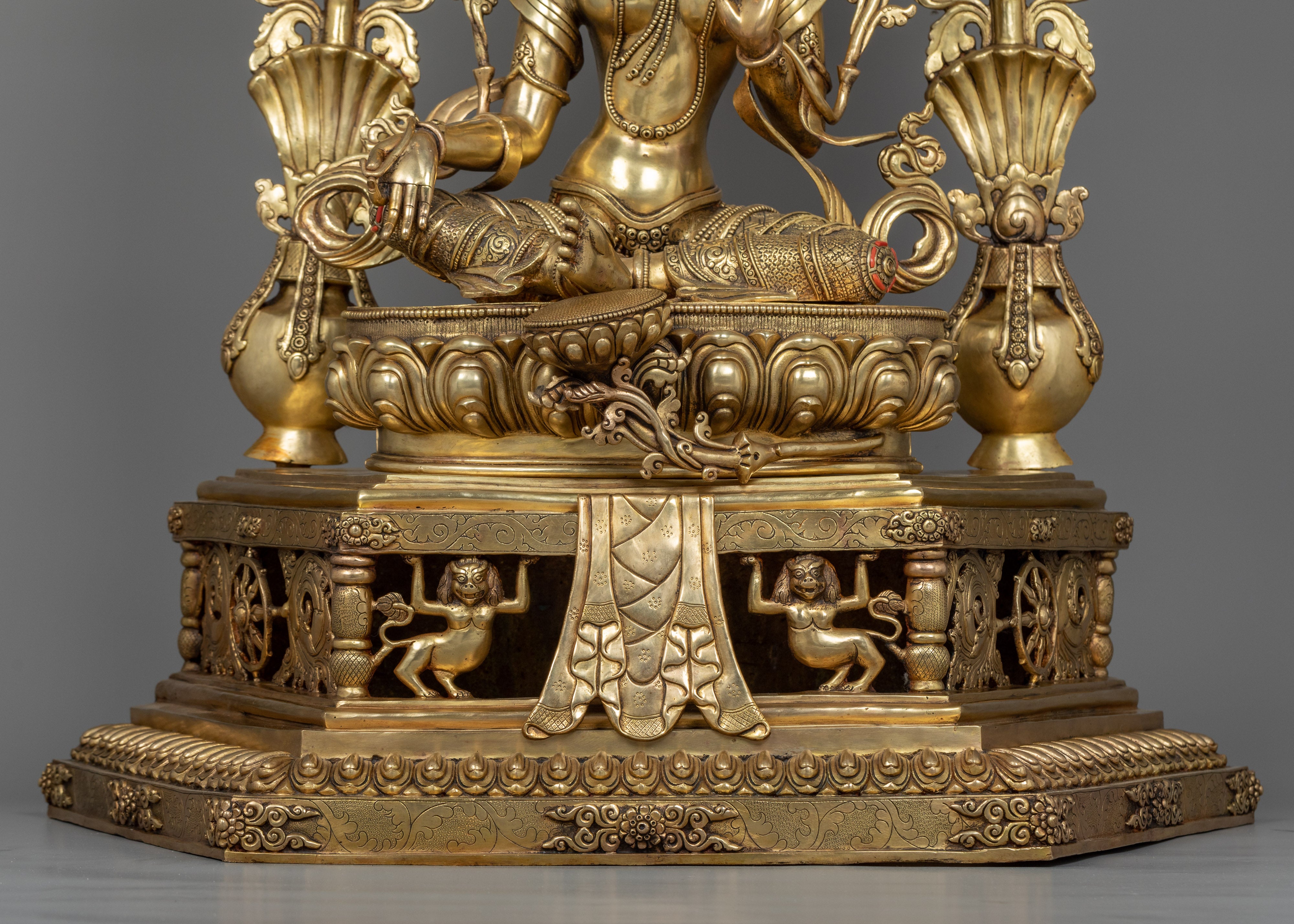 Green Tara Statue Buddhist Art | Traditionally Hand-carved