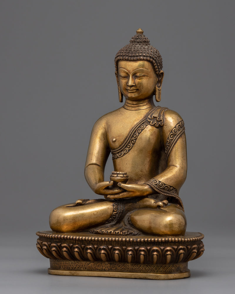 Buddha Amitabha Prayer Statue From Nepal | Himalayan Artwork of Nepal