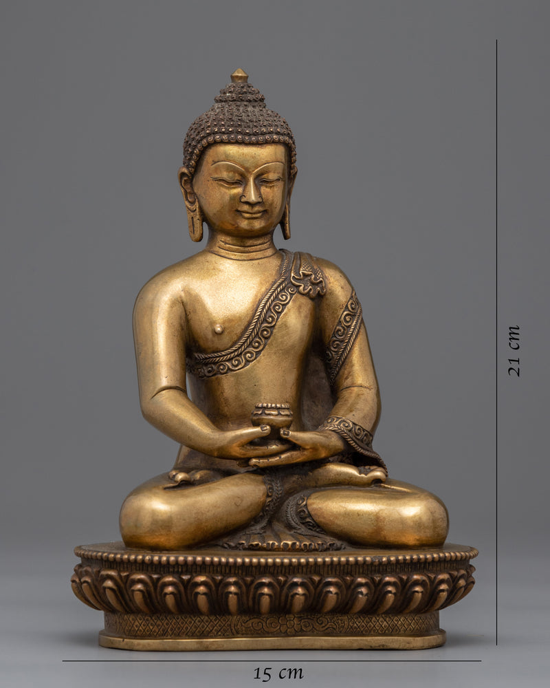 Buddha Amitabha Prayer Statue From Nepal | Himalayan Artwork of Nepal