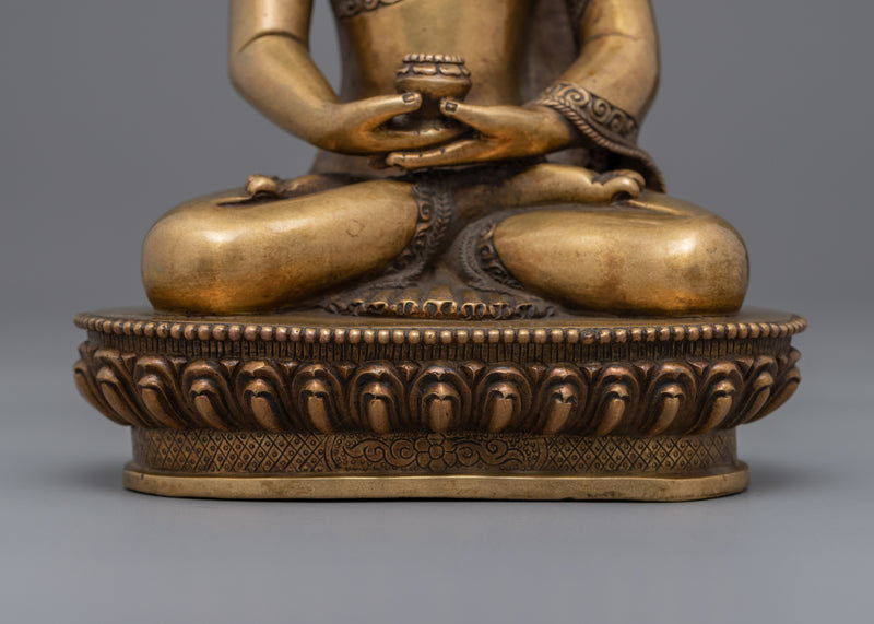 Buddha Amitabha Prayer Statue From Nepal | Himalayan Artwork of Nepal