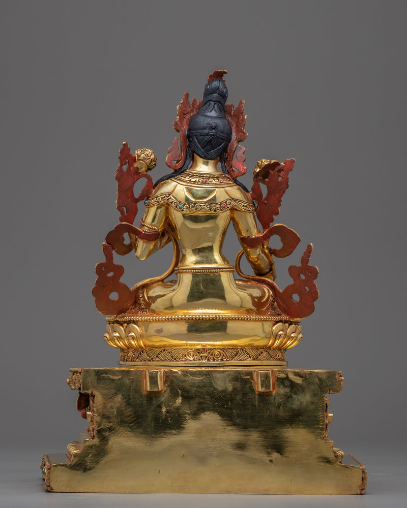 White Tara Goddess Art | Spiritual Sculpture From Himalaya