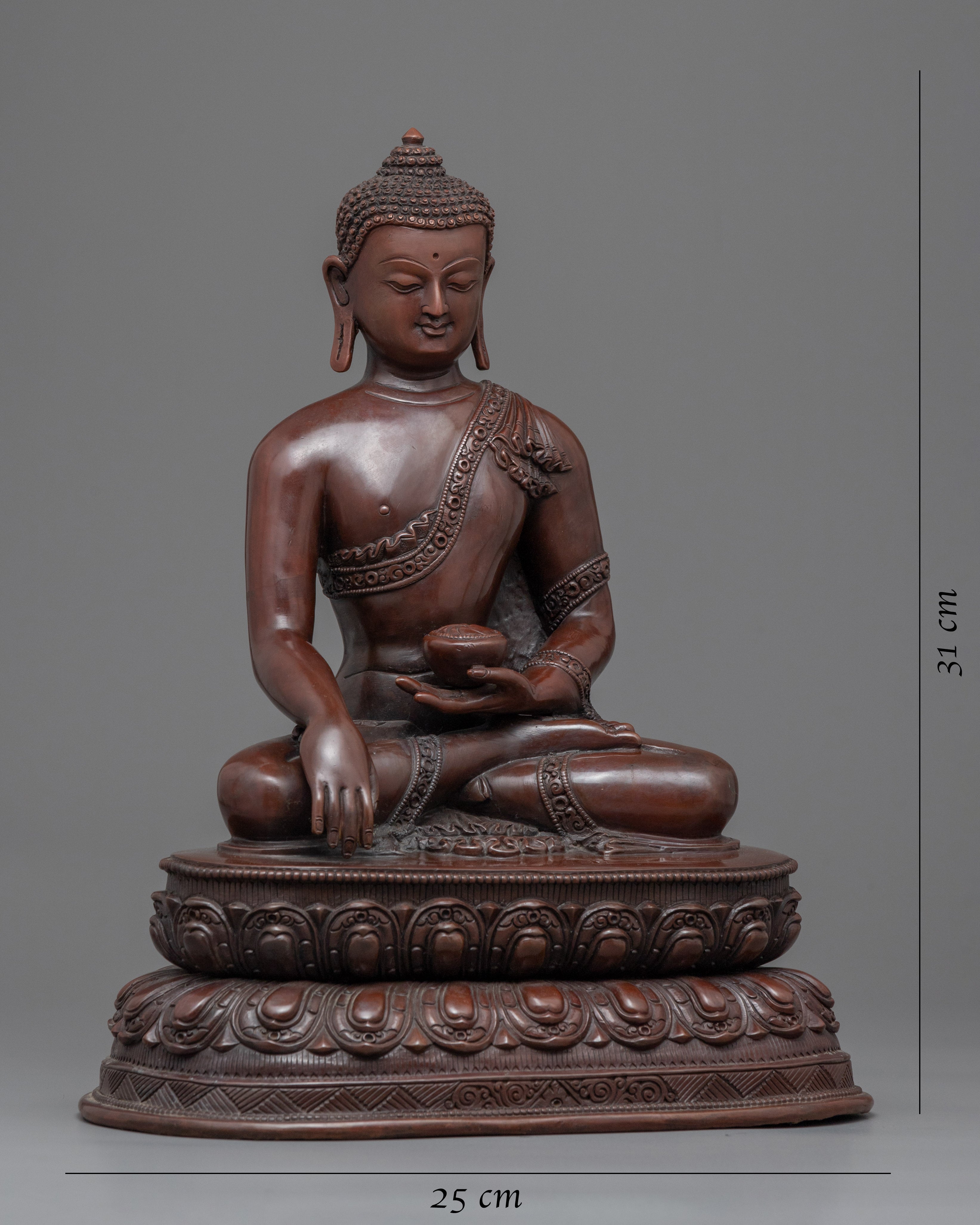 Mindfulness Buddha Statue | Himalayan Shakyamuni Buddha Oxidized Art