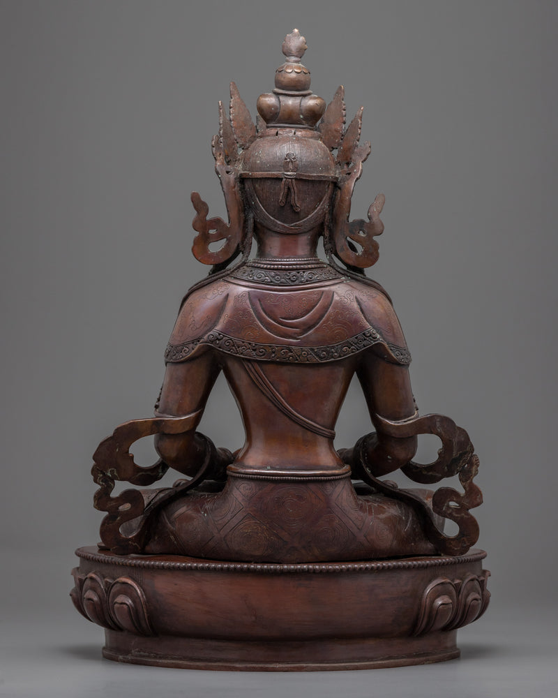 Statue For Amitayus Mantra Practice | Himalayan Traditional Artwork