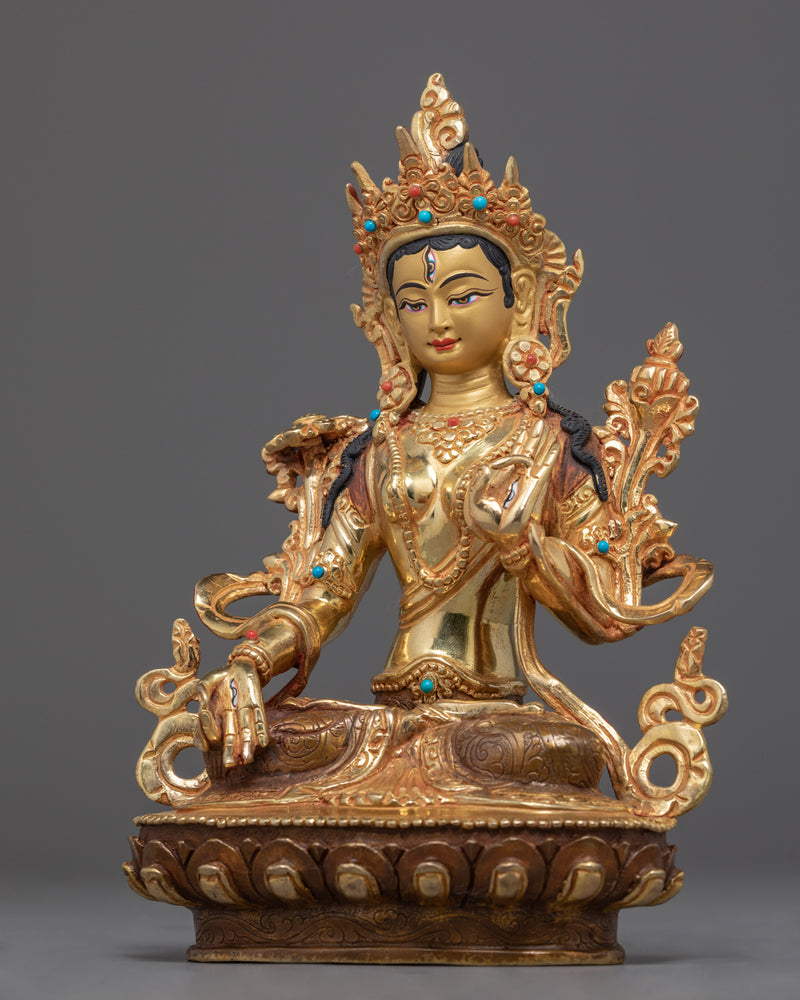 Gold Tara Statue For Sale | Traditionally Hand-Made Artwork