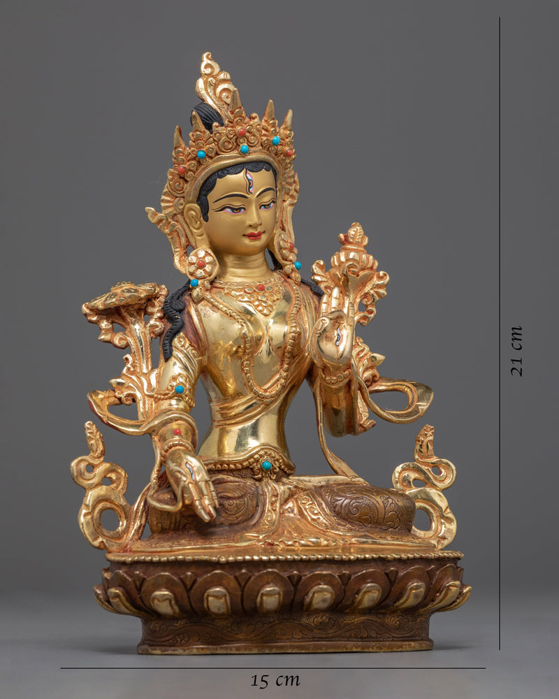 Gold Tara Statue For Sale | Traditionally Hand-Made Artwork