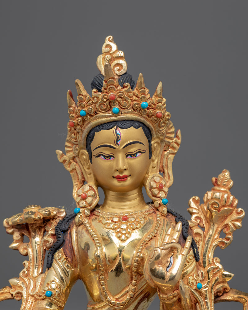 Gold Tara Statue For Sale | Traditionally Hand-Made Artwork