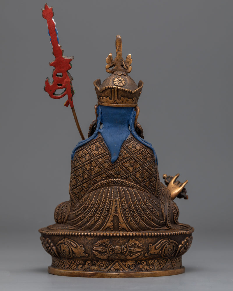 Traditionally Carved Lord Padmasambhava Statue | Buddhist Master Guru Rinpoche Sculpture