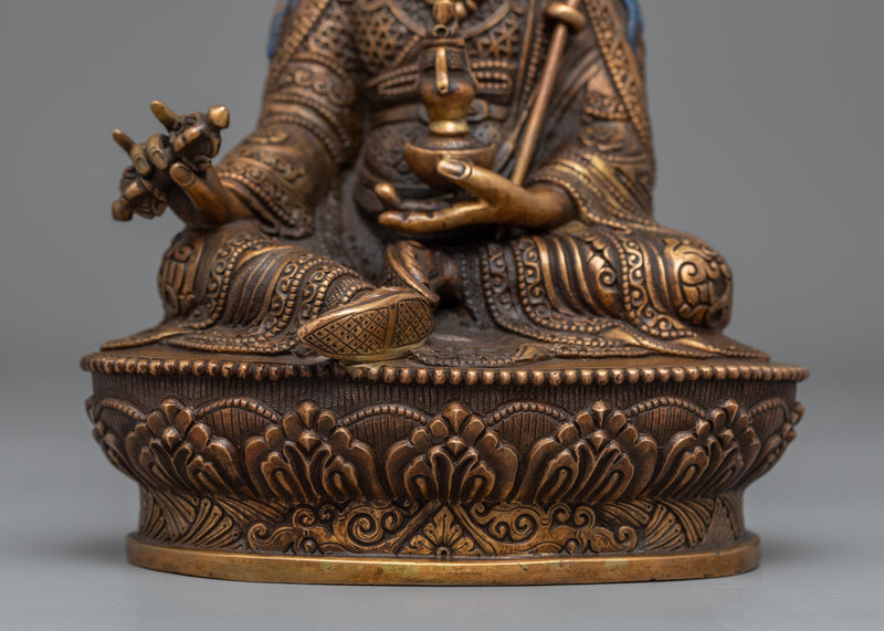 Traditionally Carved Lord Padmasambhava Statue | Buddhist Master Guru Rinpoche Sculpture