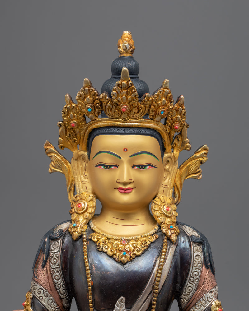 Amitayus Mantra Practice Statue | Buddhist Deity Of Longevity Art Craft