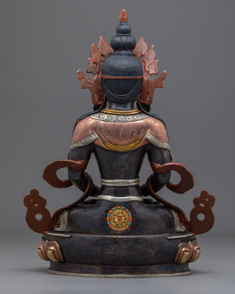 Amitayus Mantra Practice Statue | Buddhist Deity Of Longevity Art Craft