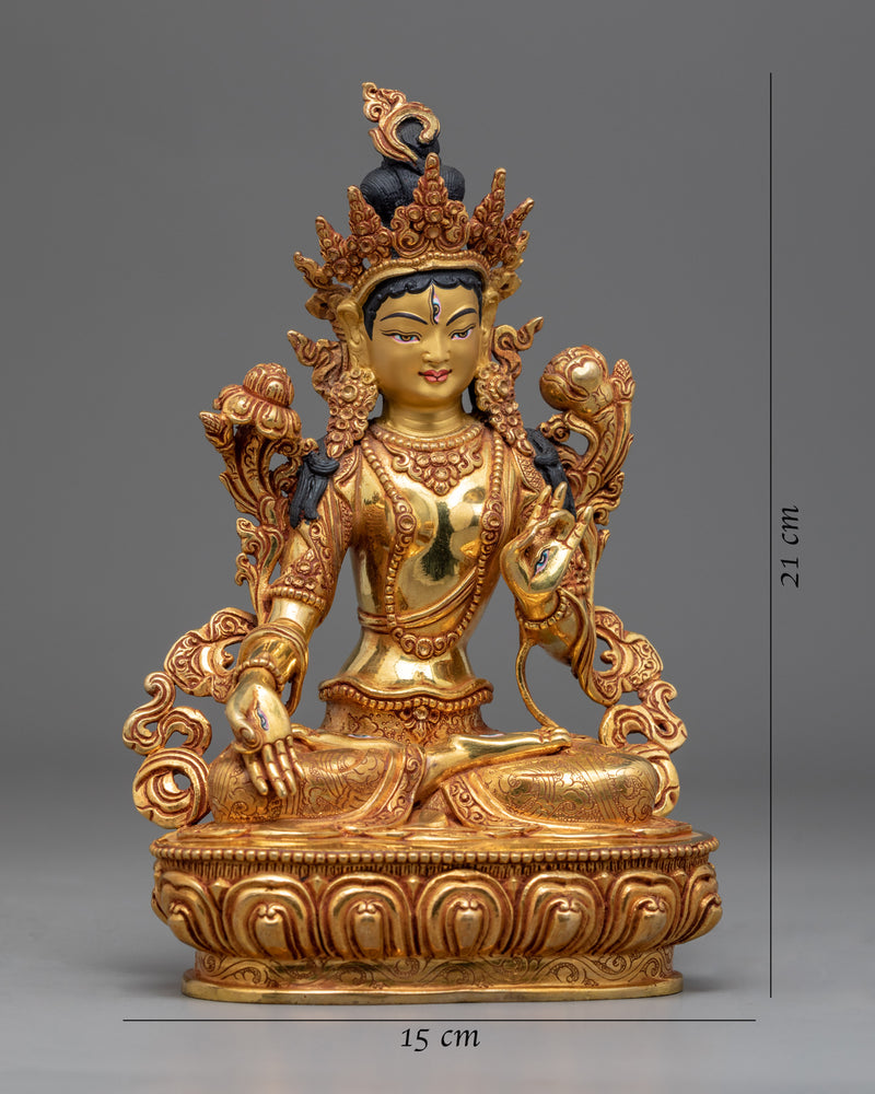Statue For White Tara Mantra Song | Traditionally Hand-Made Artwork