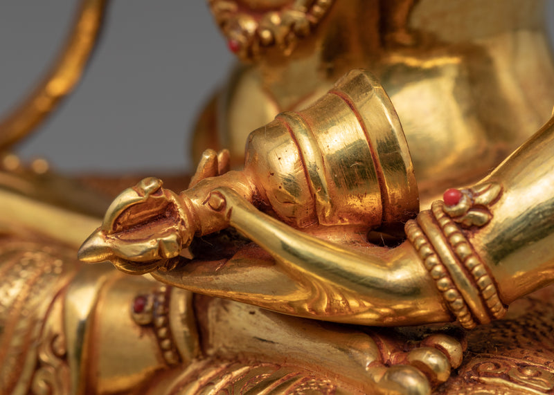 Buddhist Vajrasattva Sculpture | Himalayan-Made Golden Statues