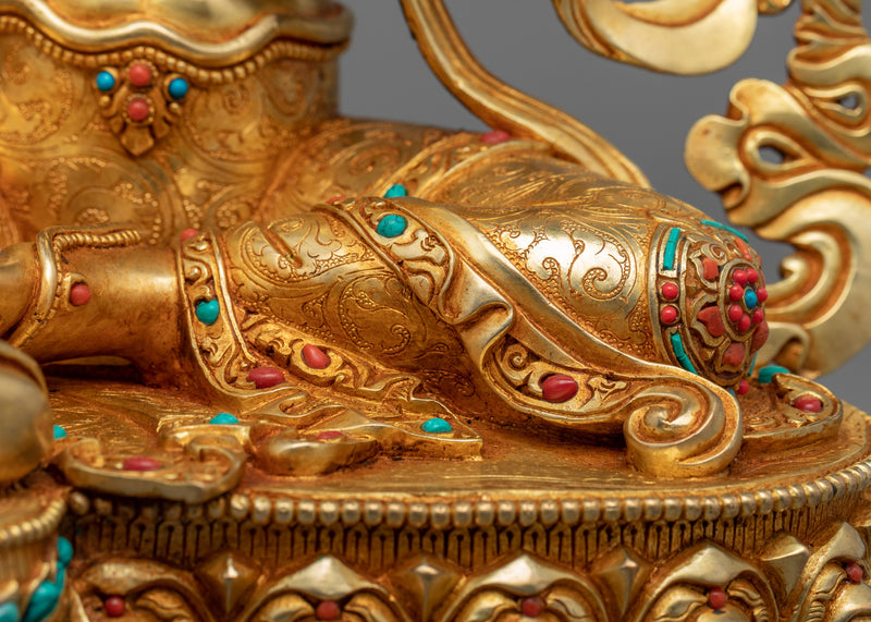 Himalayan Tibetan Green Tara Chant Statue | Traditional Buddhist Art Of Mother Tara