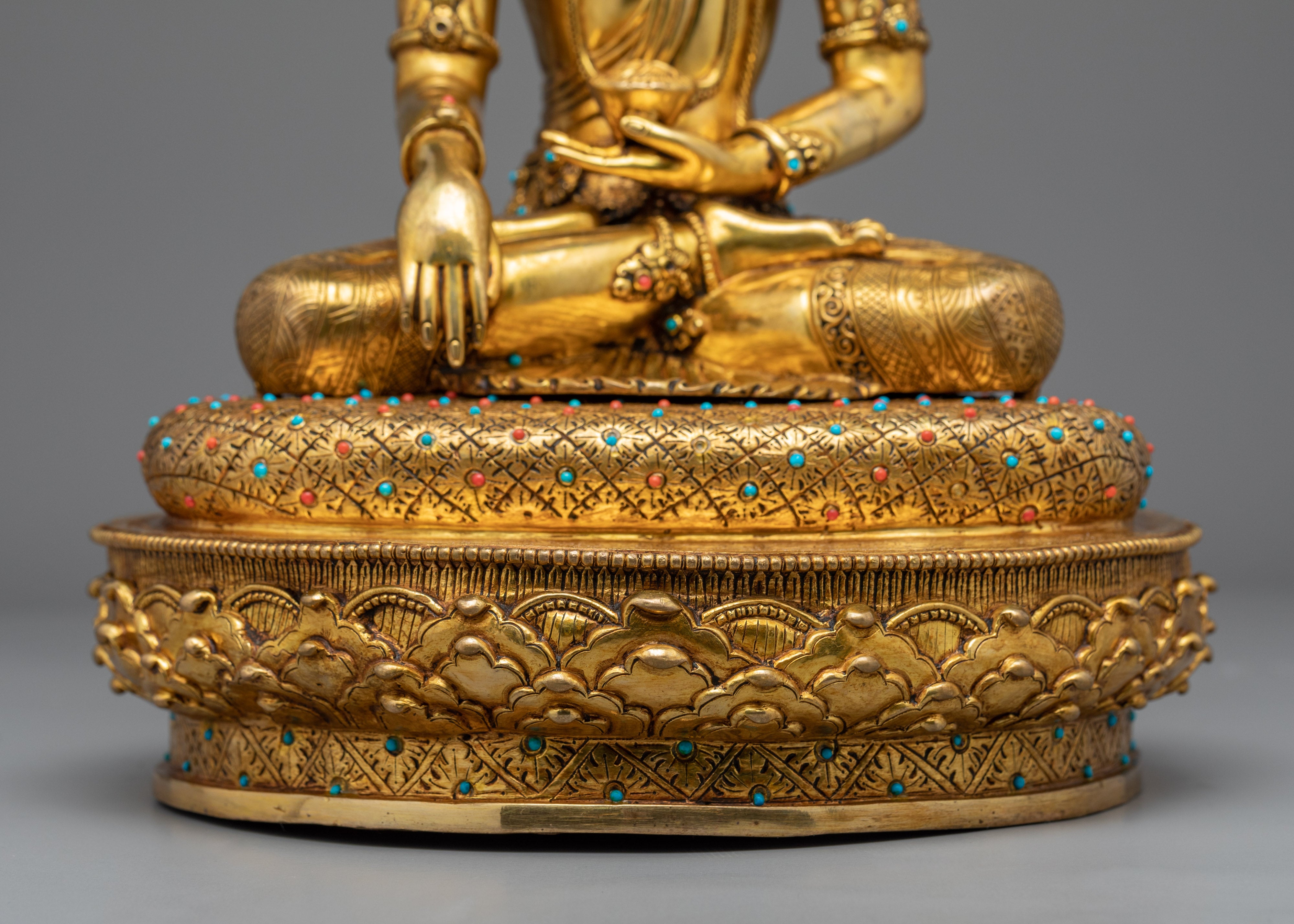 Handcrafted Tibetan Shakyamuni Buddha Statue | Tibetan Art Work