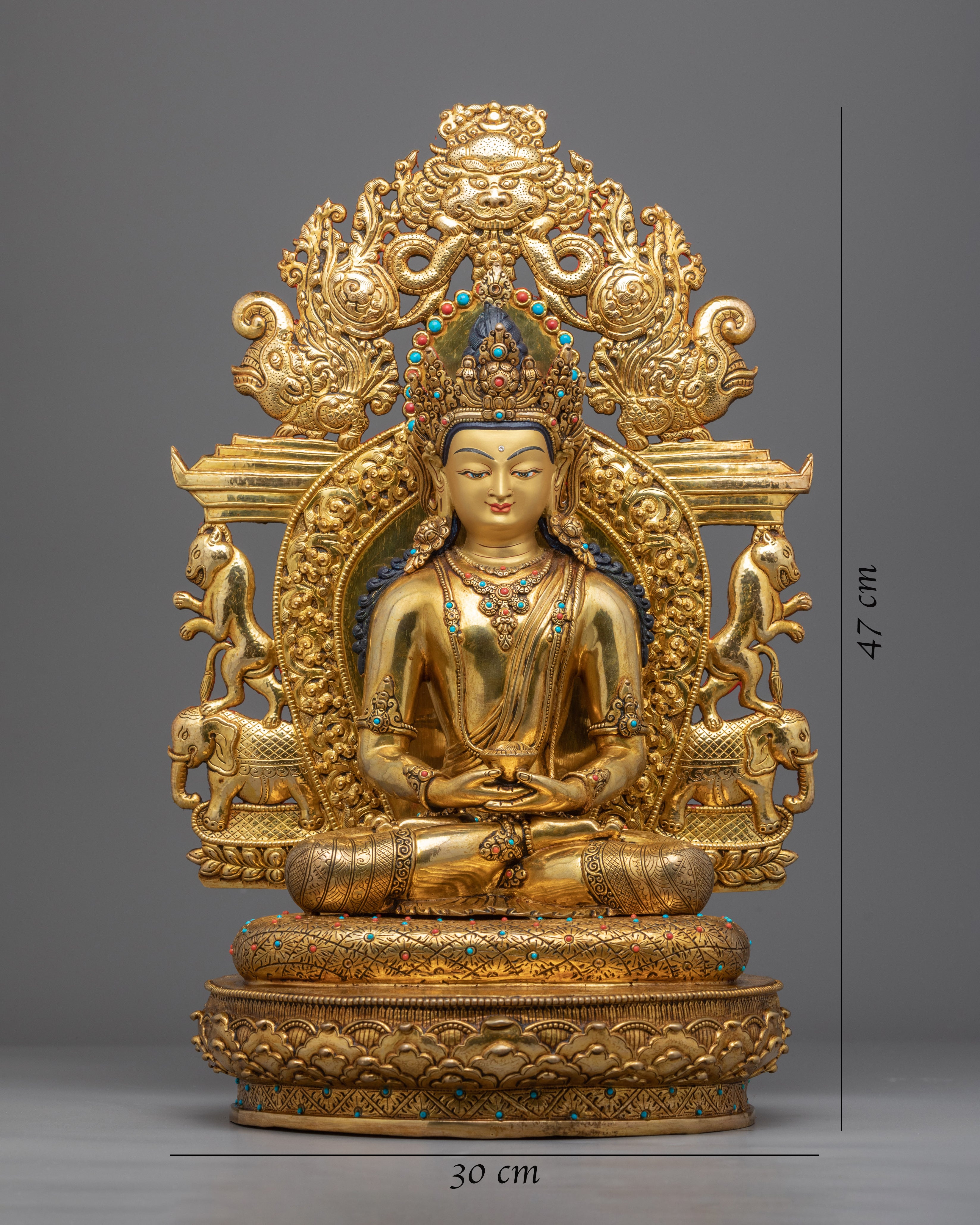 3 Buddhas Set Statue | Gold Plated Buddhist Statue