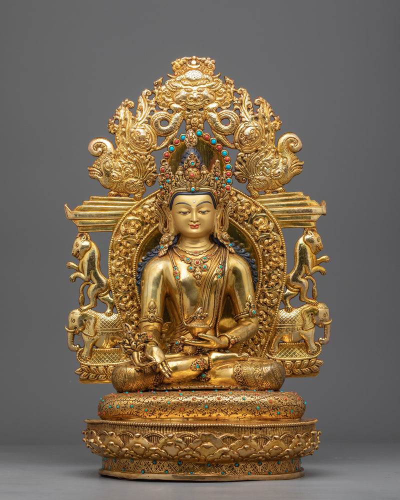 3 Buddhas Set Statue | Gold Plated Buddhist Statue