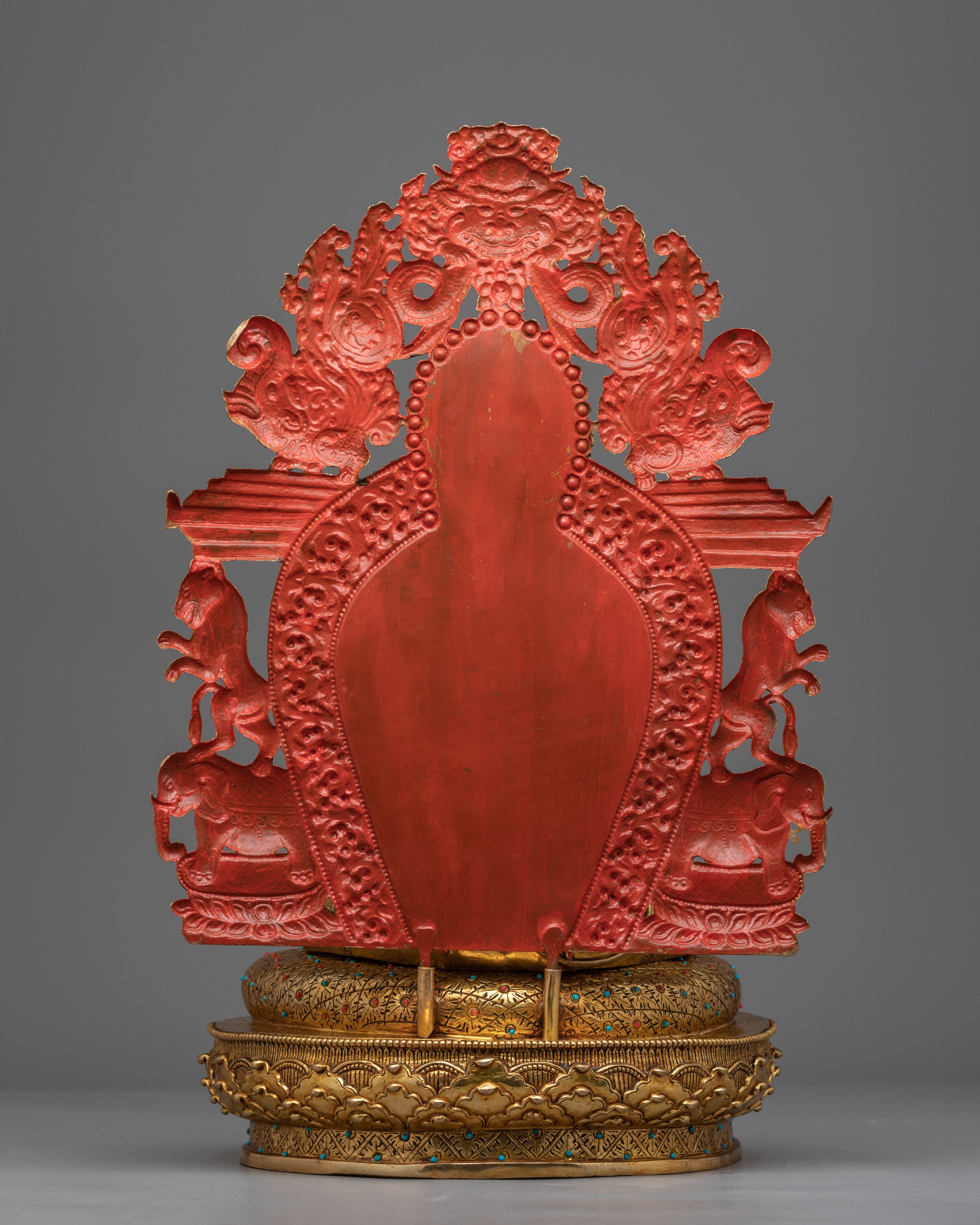 Gold Gilded Traditional Healing Medicine Buddha Statue | Traditionally Handcrafted Statue
