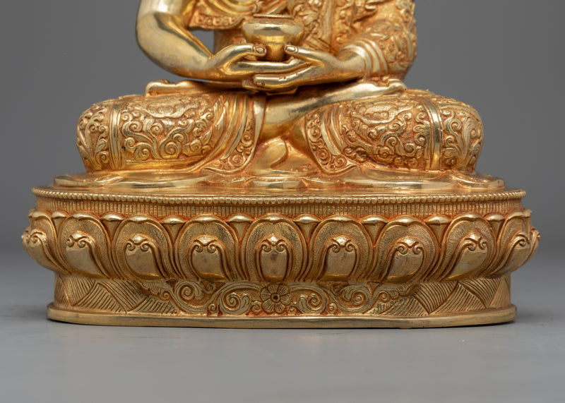 24K Gold Buddha Amitabha Statue | Traditionally Handcrafted Buddha Statue