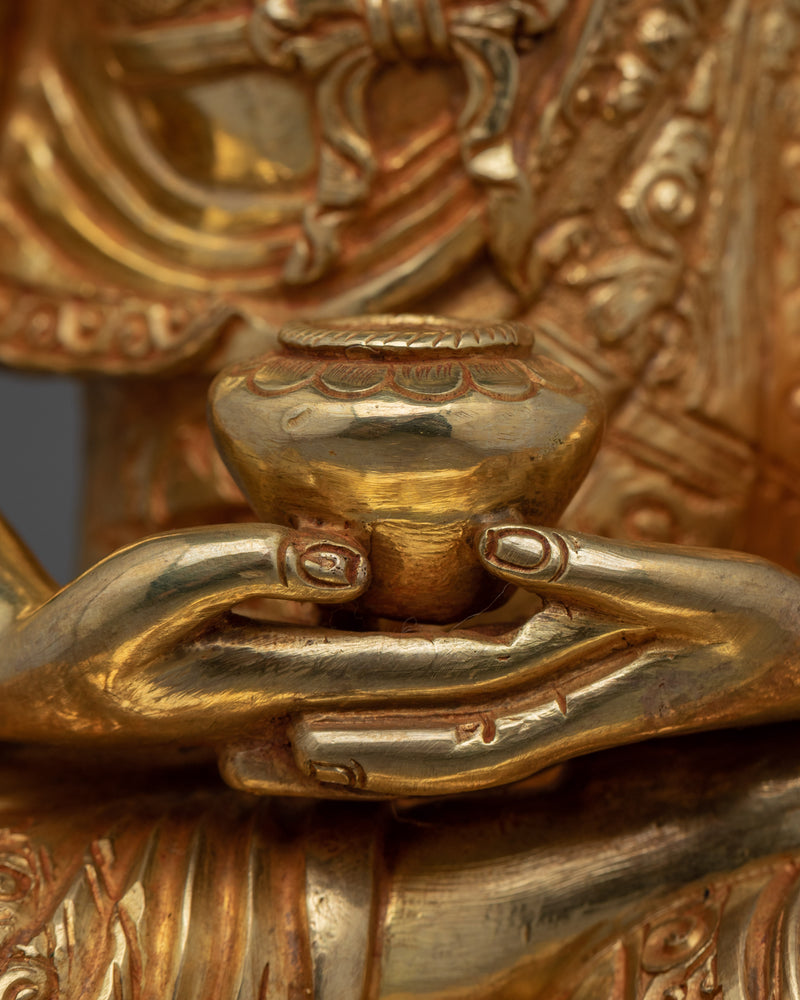 24K Gold Buddha Amitabha Statue | Traditionally Handcrafted Buddha Statue