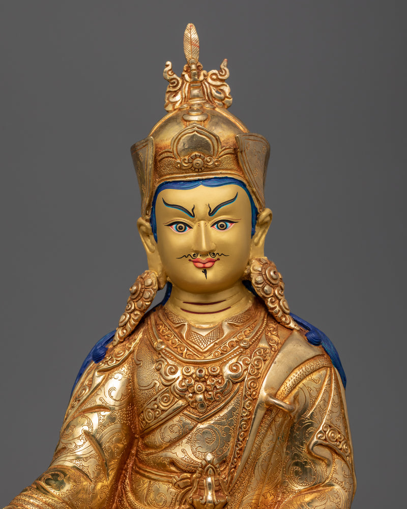 Tibetan Guru Rinpoche Statue | Buddhist Master Padmasambhava Art