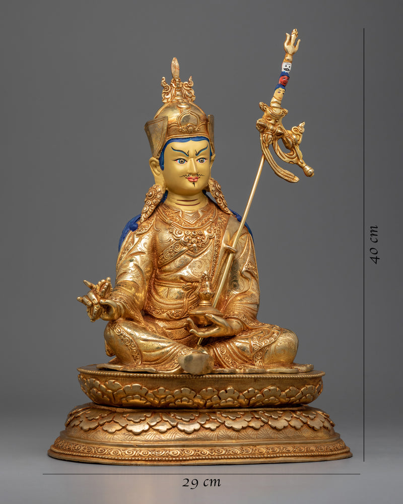 Tibetan Guru Rinpoche Statue | Buddhist Master Padmasambhava Art