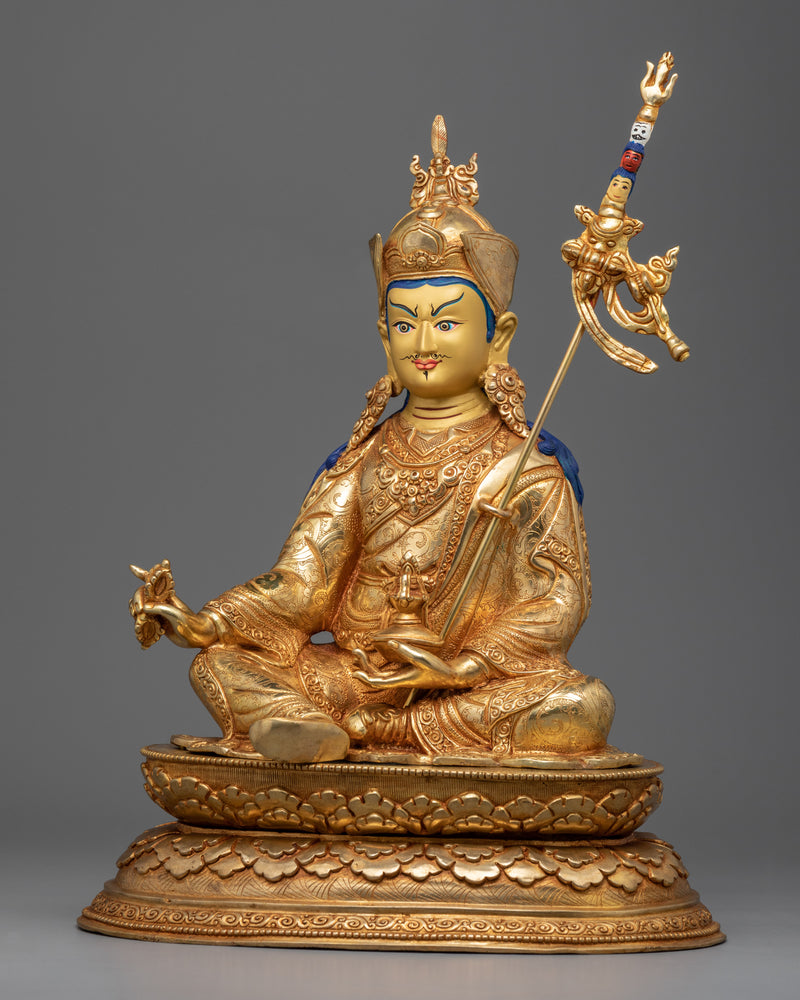 Tibetan Guru Rinpoche Statue | Buddhist Master Padmasambhava Art