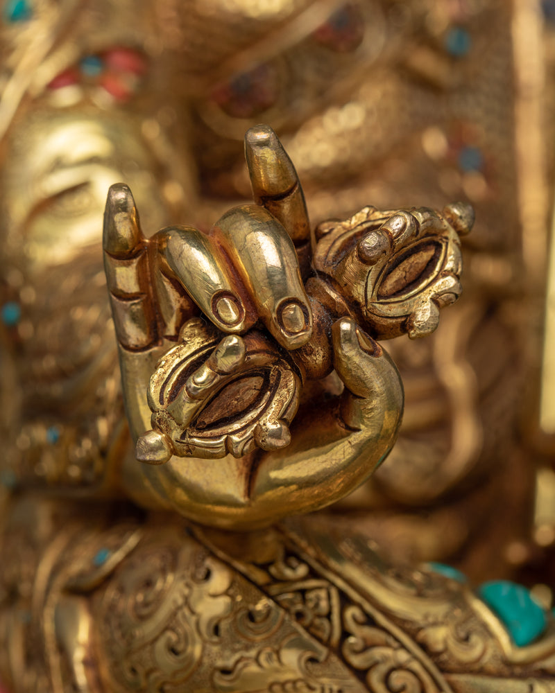 Tibetan Guru Rinpoche Statue | Himalayan Buddhist Art