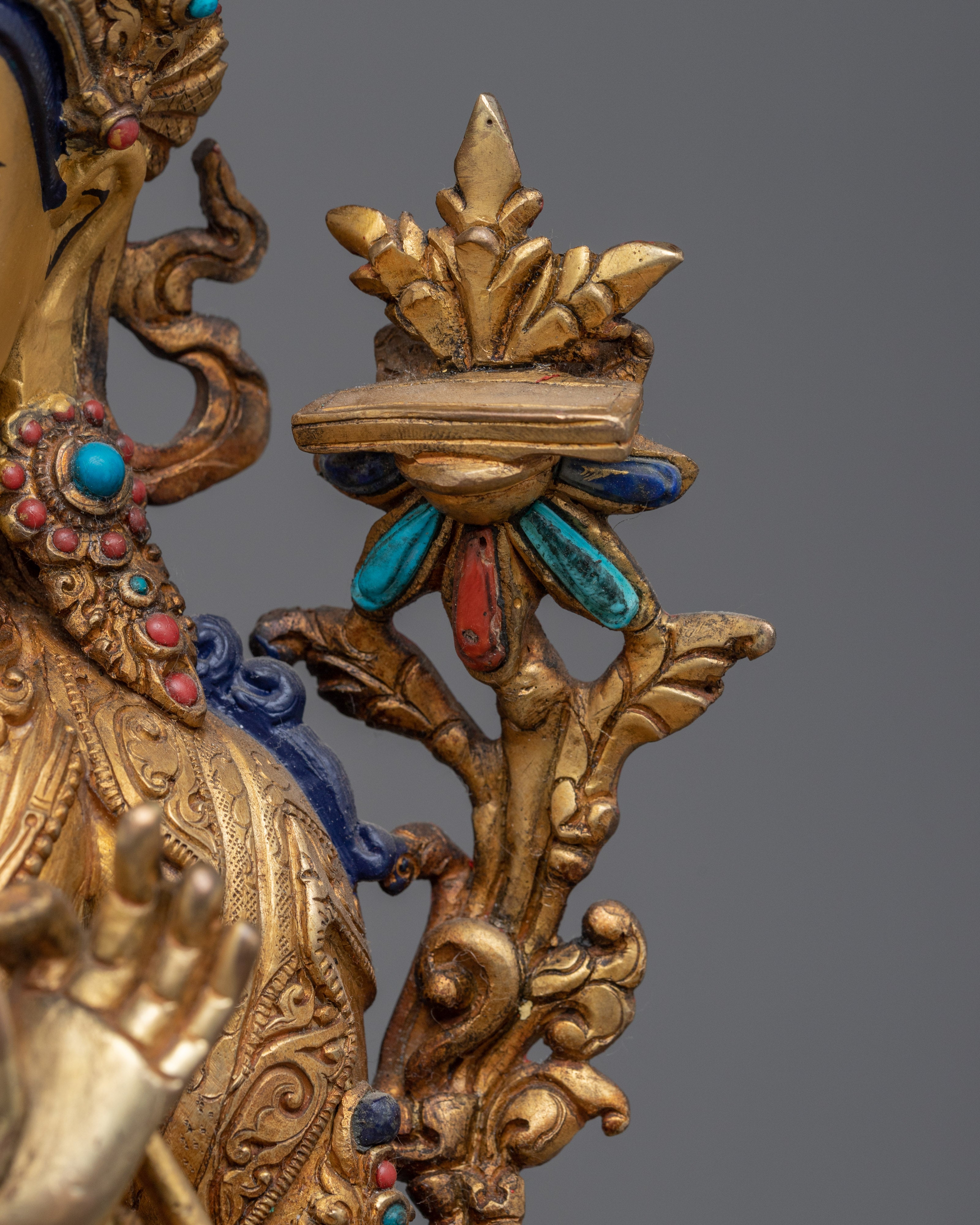Genuine Gold Gilded Manjushri Bodhisattva of Wisdom | Himalayan Art for Meditation