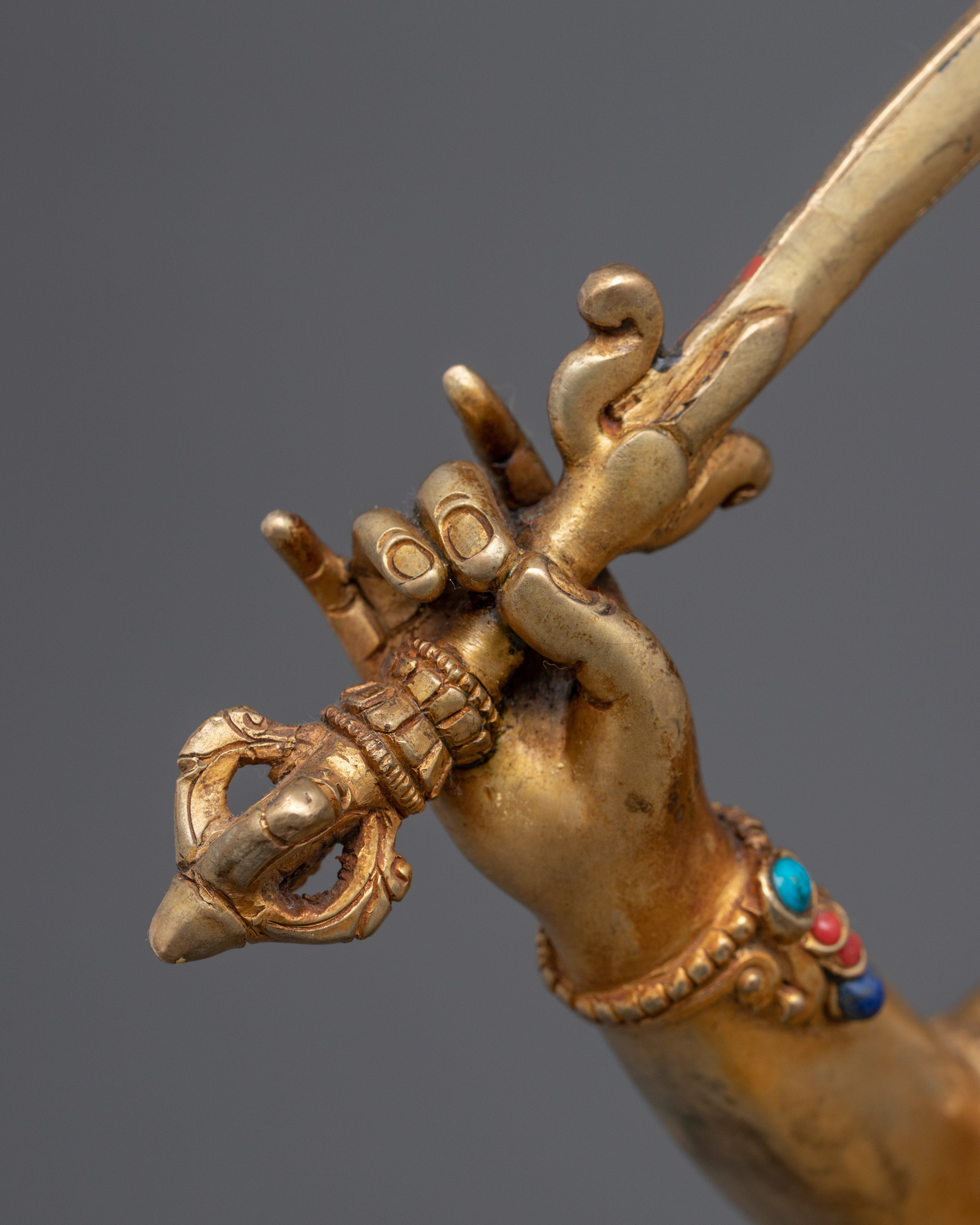 Genuine Gold Gilded Manjushri Bodhisattva of Wisdom | Himalayan Art for Meditation