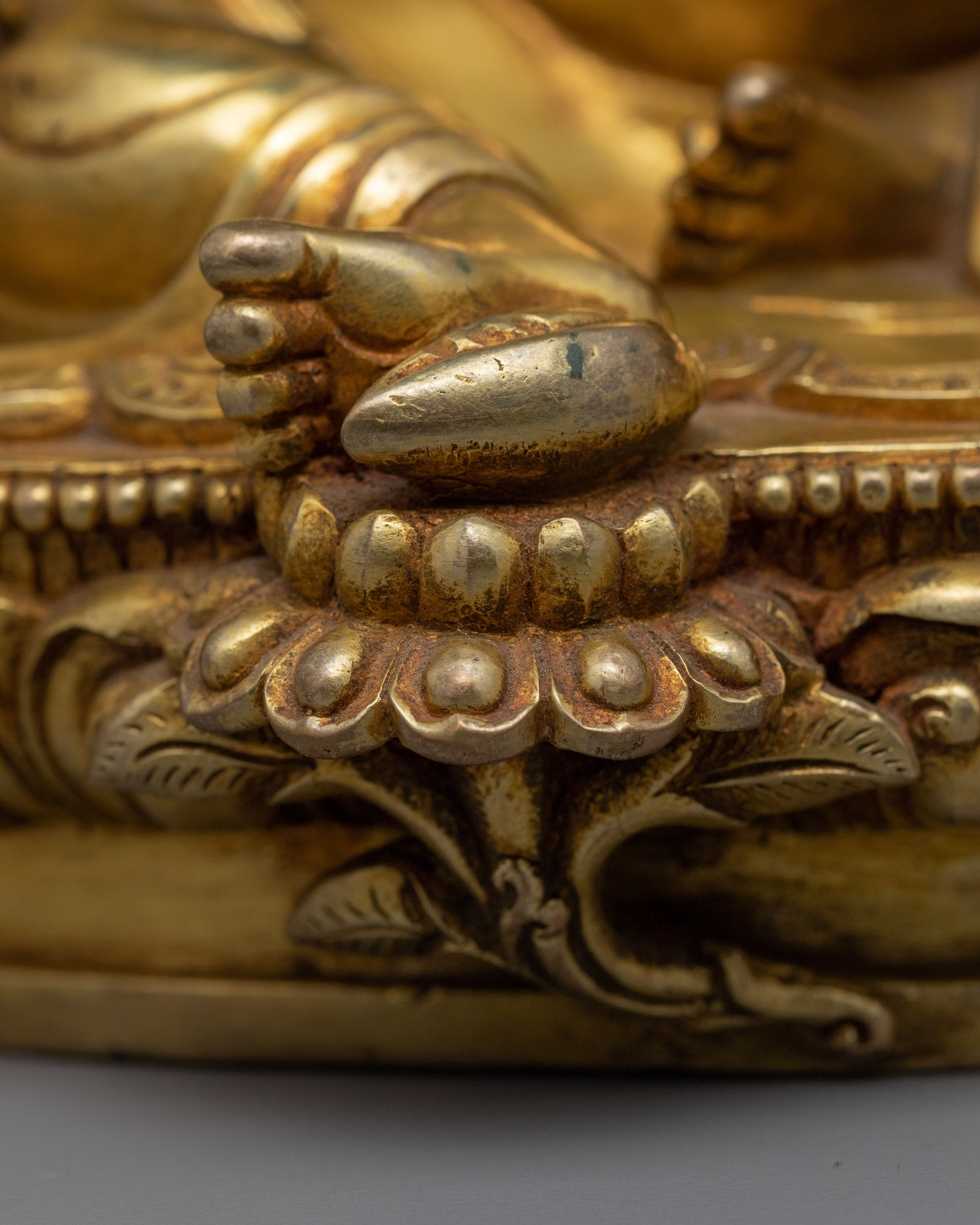 High Quality Gold-Gilded Dzambhala Statue | Traditional Handcrafted Buddhist Art