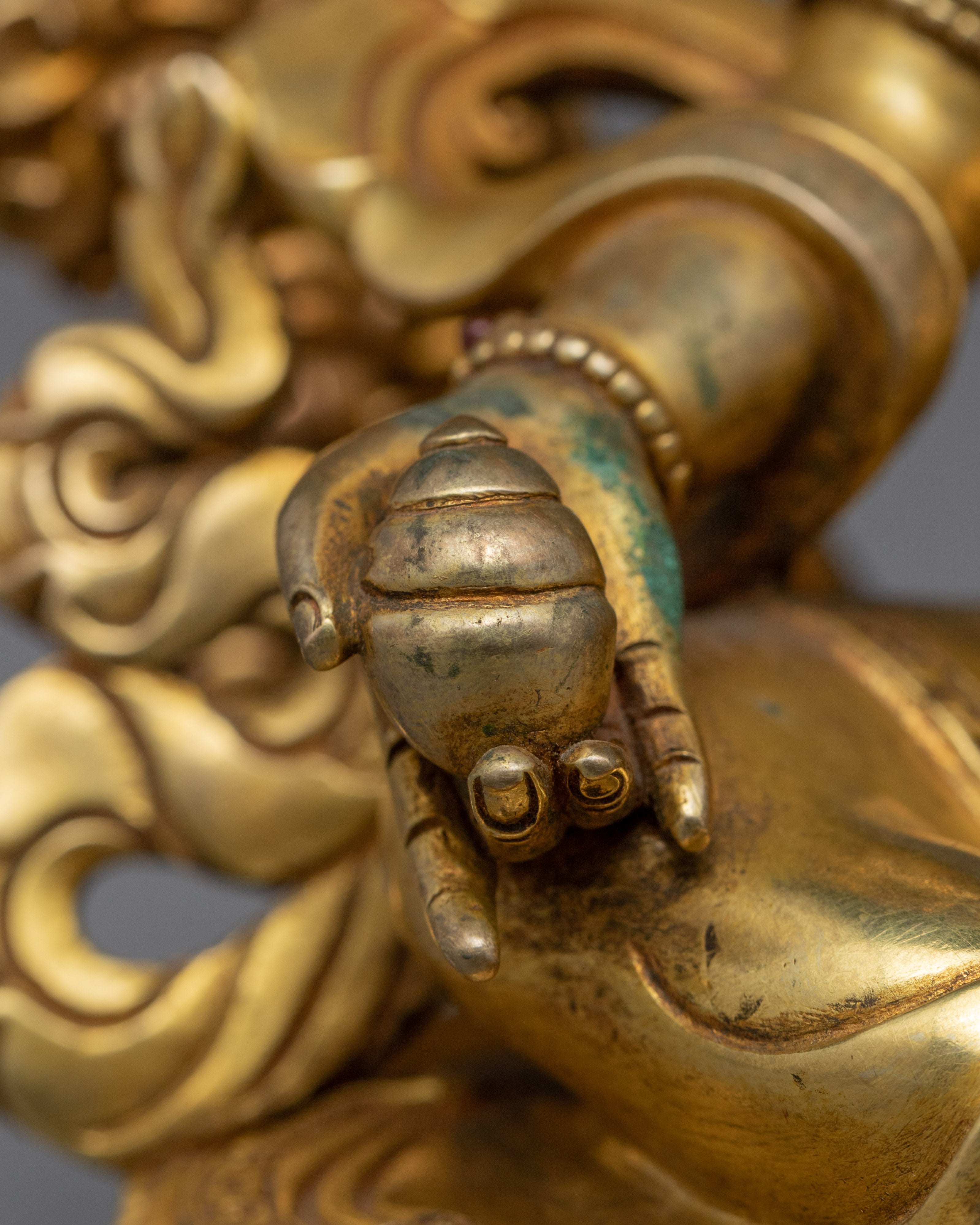 High Quality Gold-Gilded Dzambhala Statue | Traditional Handcrafted Buddhist Art