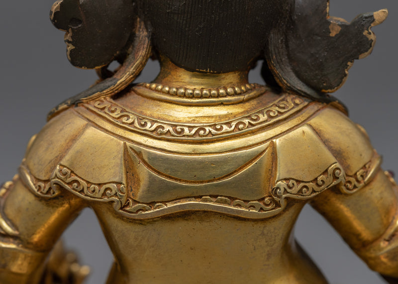 High Quality Gold-Gilded Dzambhala Statue | Traditional Handcrafted Buddhist Art