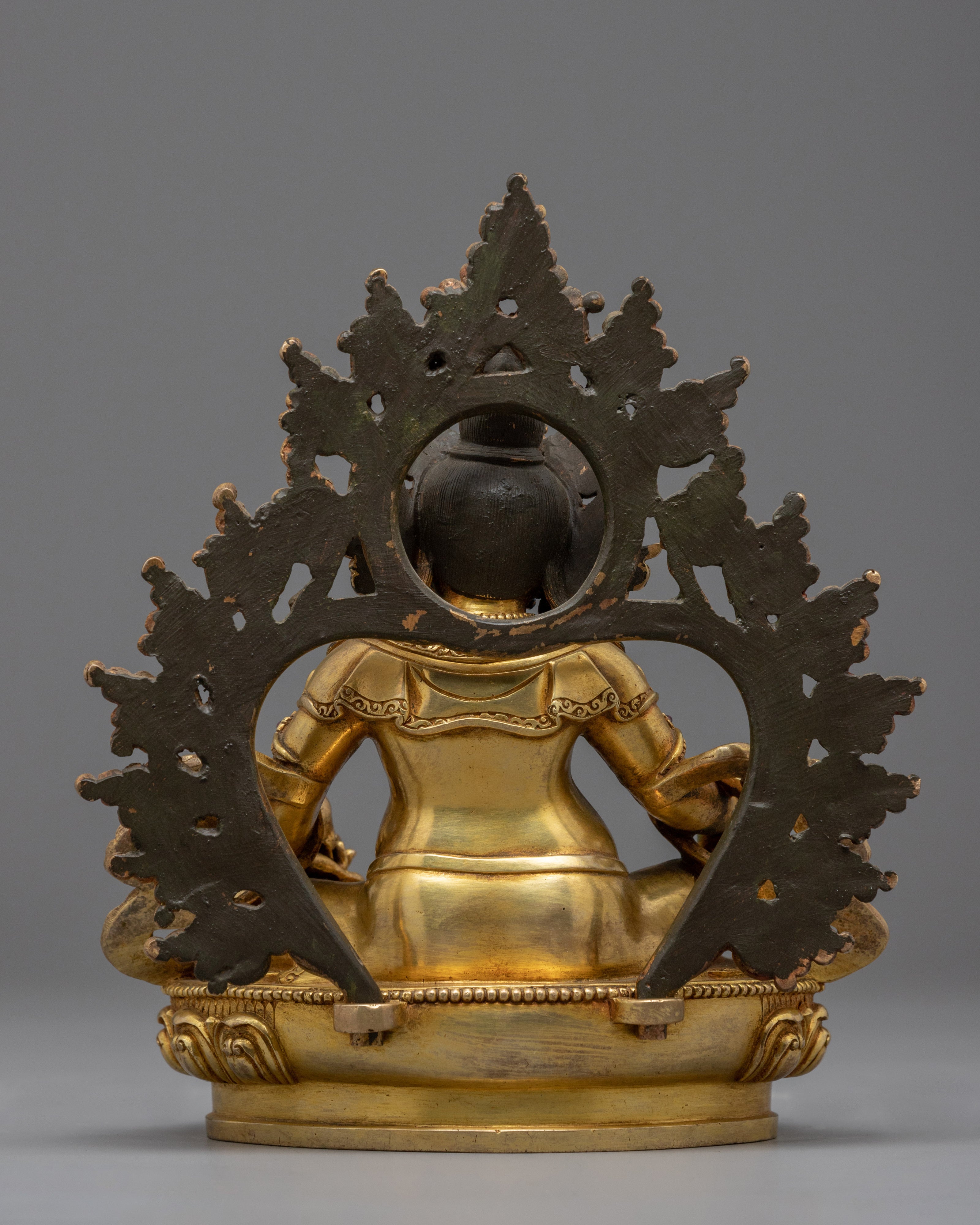 High Quality Gold-Gilded Dzambhala Statue | Traditional Handcrafted Buddhist Art