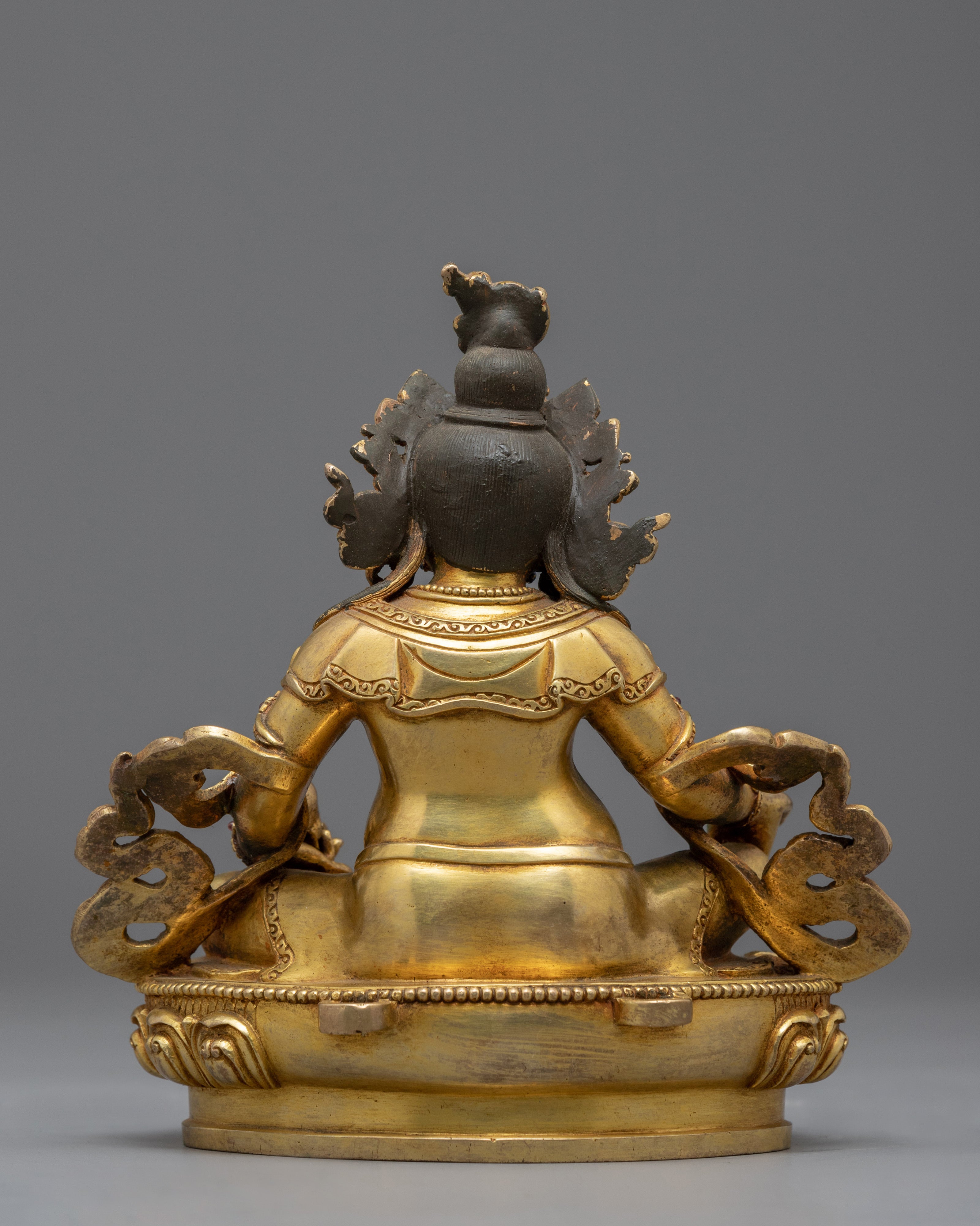 High Quality Gold-Gilded Dzambhala Statue | Traditional Handcrafted Buddhist Art