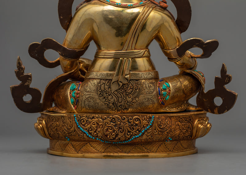 Gold Gilded Dzambhala Statue | Gold Gilded Buddhist Art