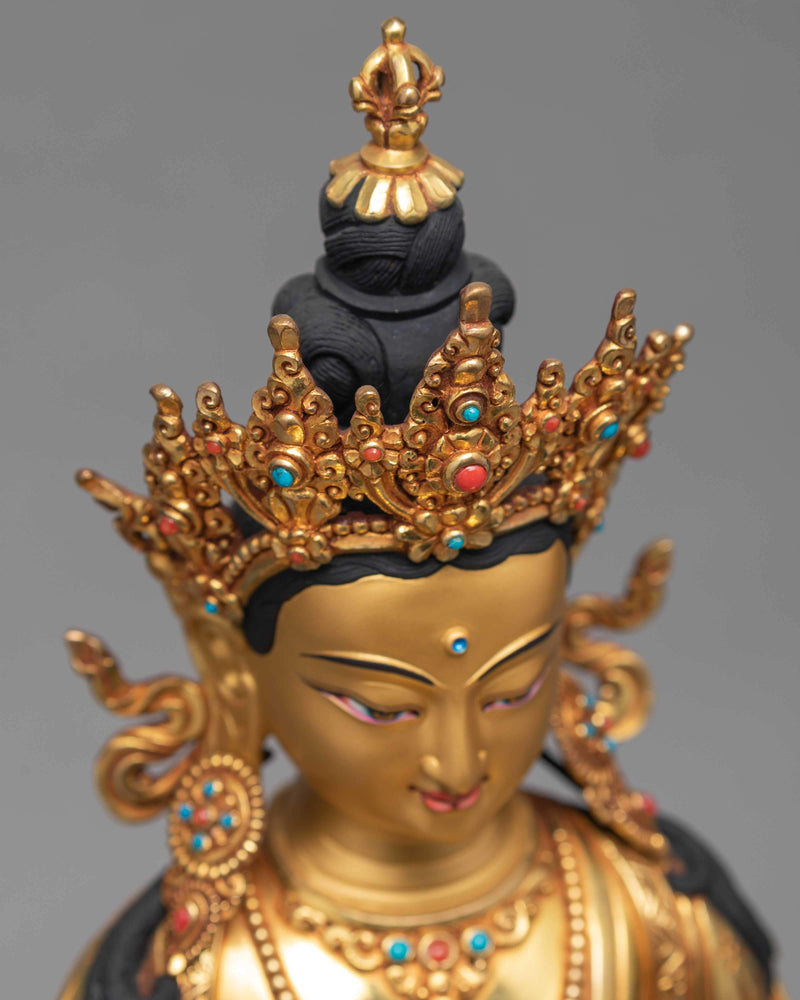 24K Gold Gilded Vajrasattva Statue | Dorje Sempa Statue