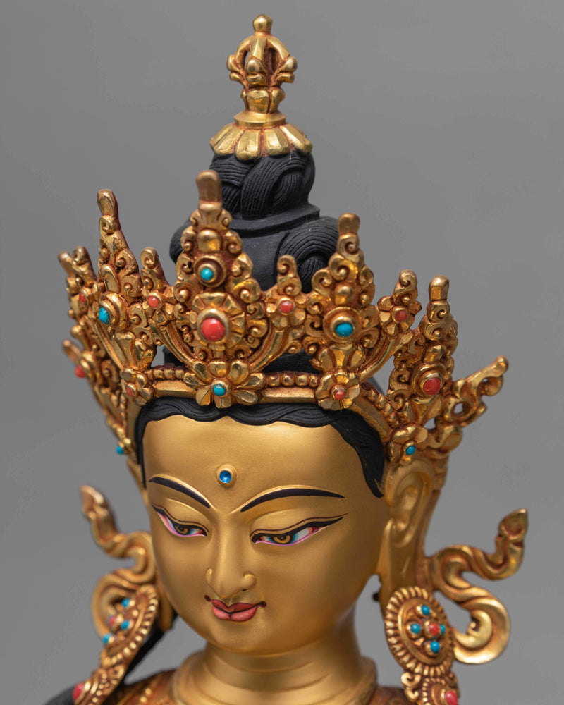 24K Gold Gilded Vajrasattva Statue | Dorje Sempa Statue