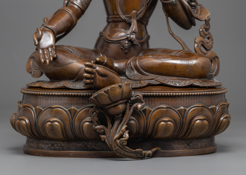 Green Tara Bronze Statue | Mother of Compassion | Female Goddess