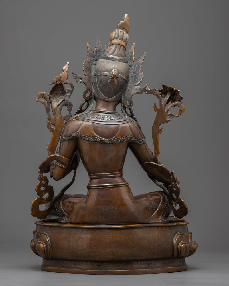 Green Tara Bronze Statue | Mother of Compassion | Female Goddess