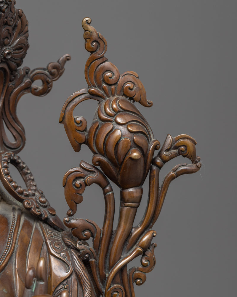 Green Tara Bronze Statue | Mother of Compassion | Female Goddess