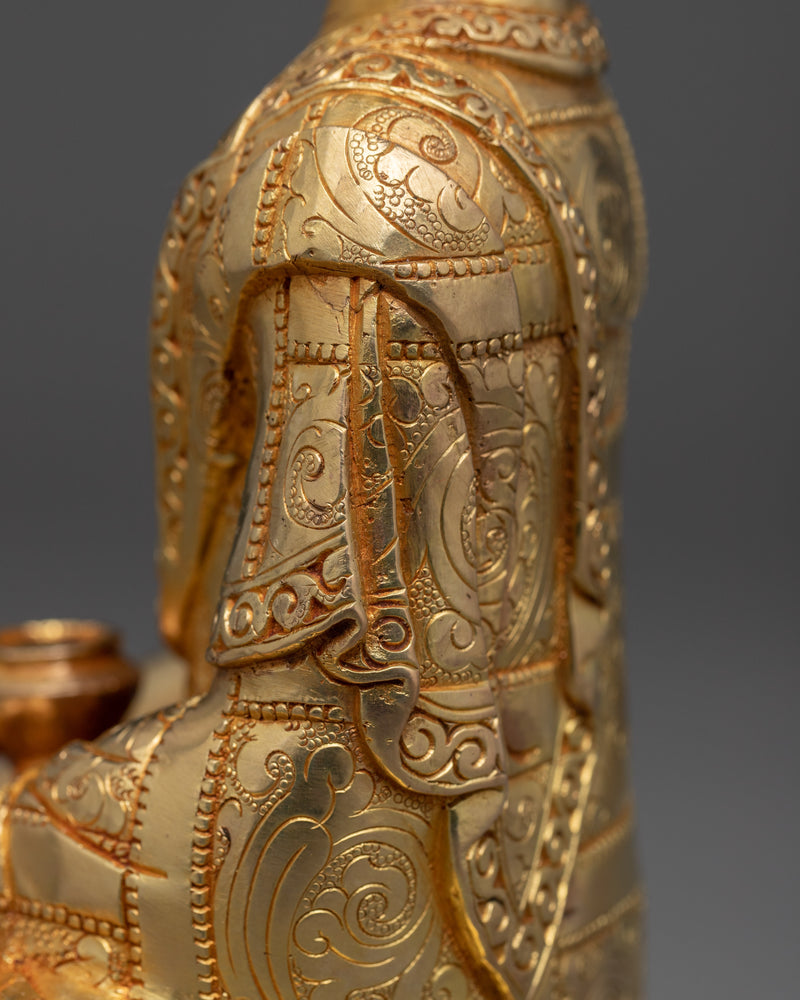 Gautam Buddha Golden Statue | Small Handmade Sculpture of Buddha Shakyamuni