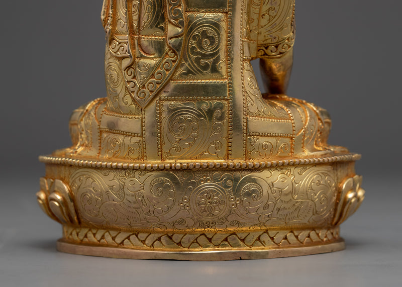 Gautam Buddha Golden Statue | Small Handmade Sculpture of Buddha Shakyamuni