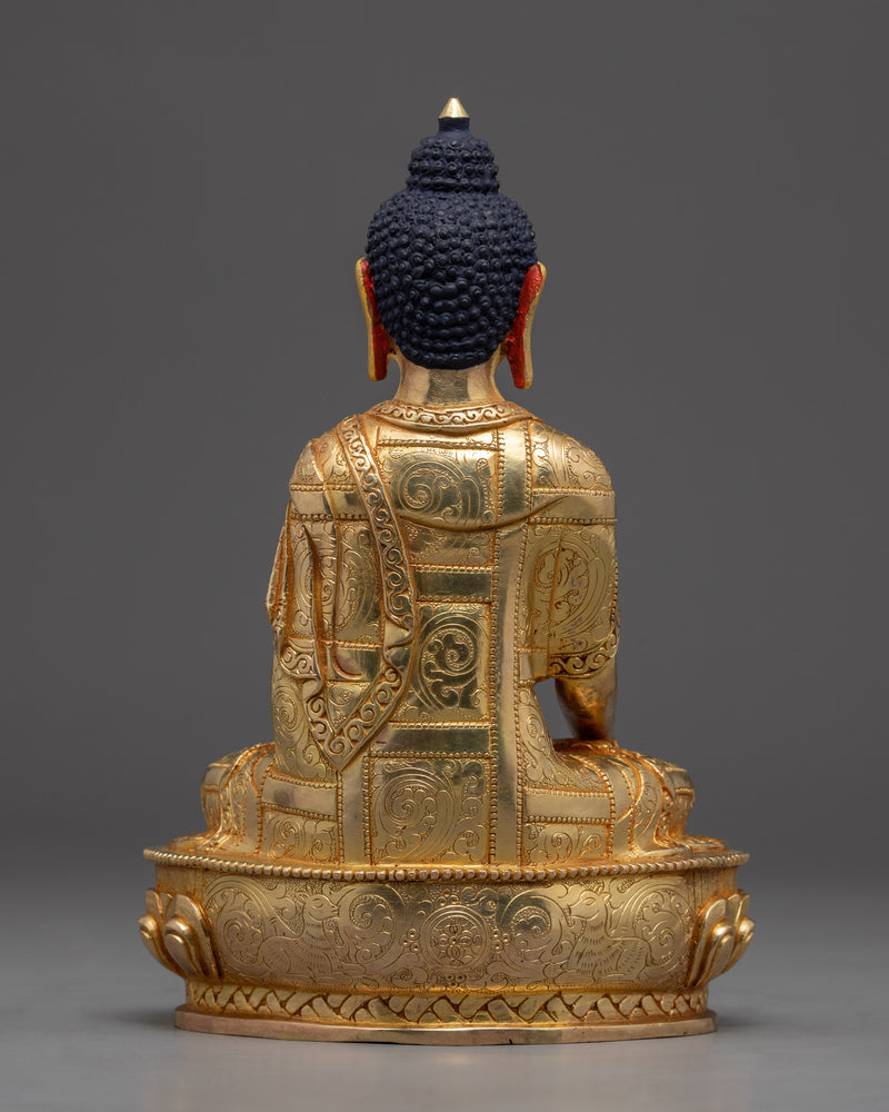 Gautam Buddha Golden Statue | Small Handmade Sculpture of Buddha Shakyamuni
