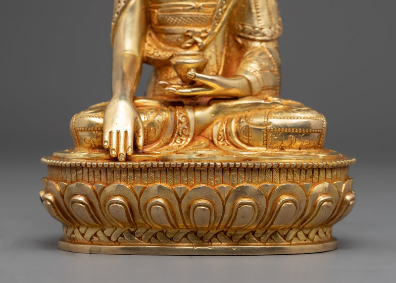 Gautam Buddha Golden Statue | Small Handmade Sculpture of Buddha Shakyamuni