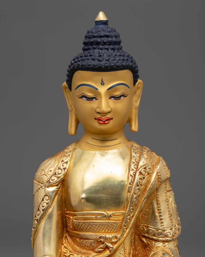 Gautam Buddha Golden Statue | Small Handmade Sculpture of Buddha Shakyamuni