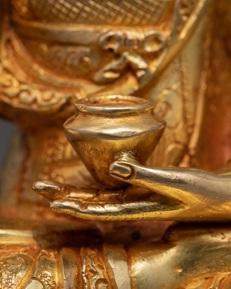 Gautam Buddha Golden Statue | Small Handmade Sculpture of Buddha Shakyamuni