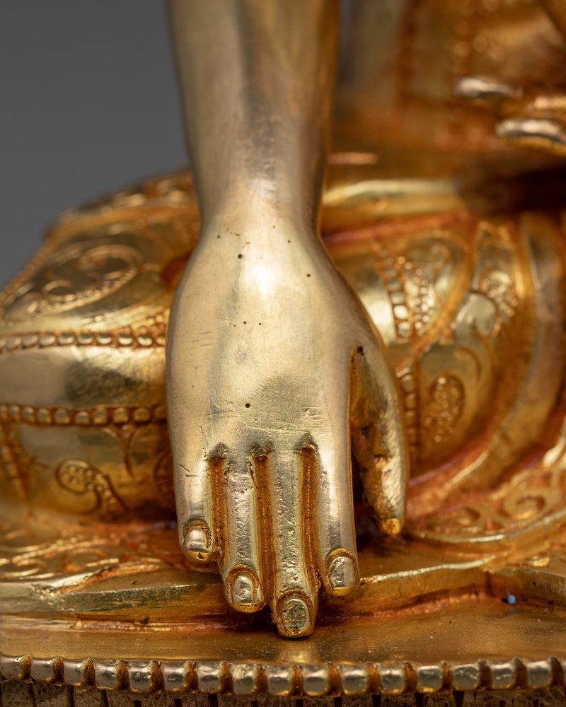 Gautam Buddha Golden Statue | Small Handmade Sculpture of Buddha Shakyamuni